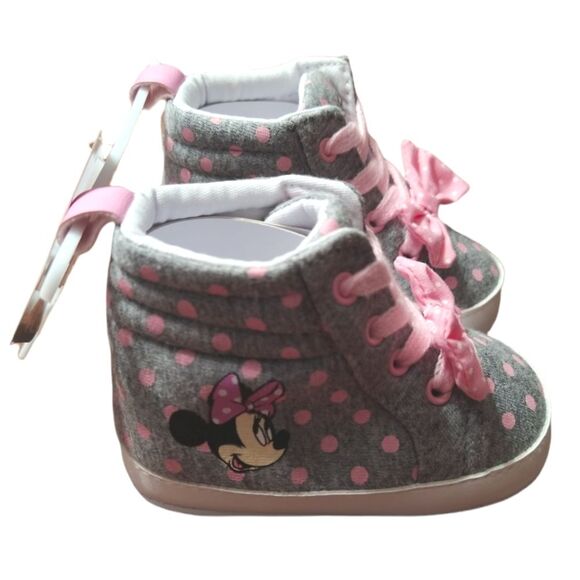 NWT Disney Baby Minnie Mouse Polka Dot High Tops - Picture 3 of 9